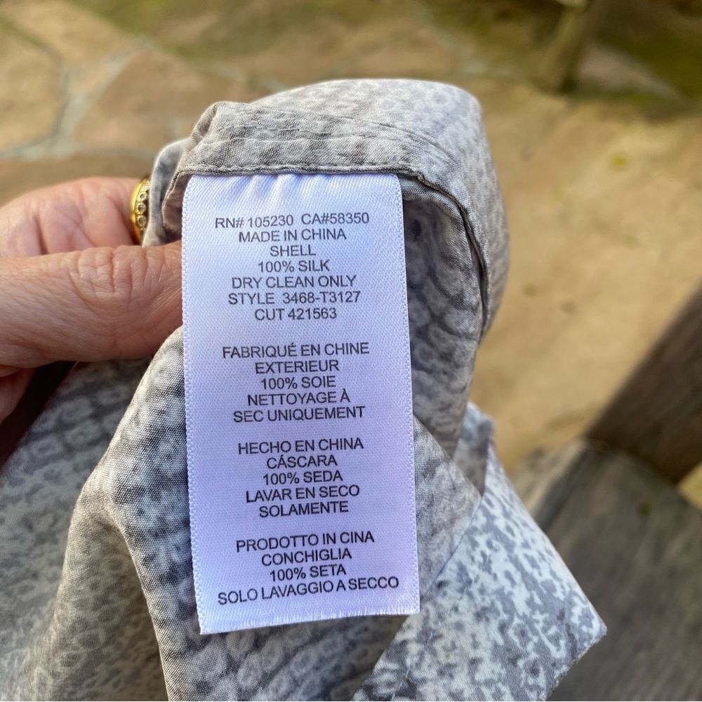 Joie Women's Silk Cap Sleeve Top Taupe/Ivory Size XS - Picture 5 of 7